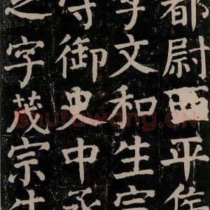 唐代 颜真卿 楷书《颜氏家庙碑 之十六》毛笔书法楷书作品图片欣赏