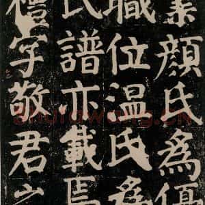 唐代 颜真卿 楷书《颜氏家庙碑 之三十一》毛笔书法楷书作品图片欣赏