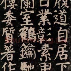 唐代 颜真卿 楷书《颜氏家庙碑 之三十五》毛笔书法楷书作品图片欣赏