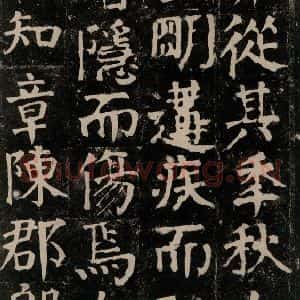 唐代 颜真卿 楷书《颜氏家庙碑 之五十一》毛笔书法楷书作品图片欣赏