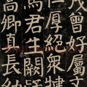 唐代 颜真卿 楷书《颜氏家庙碑 之六十四》毛笔书法楷书作品图片欣赏