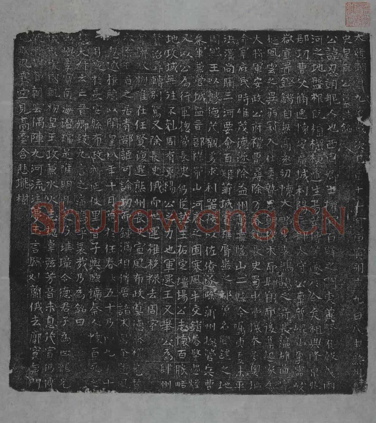 隋皇甫忍墓誌(大隋开皇九年岁次己酉十一月庚寅朔十九日戊申熊州长史皇甫公墓誌铭)