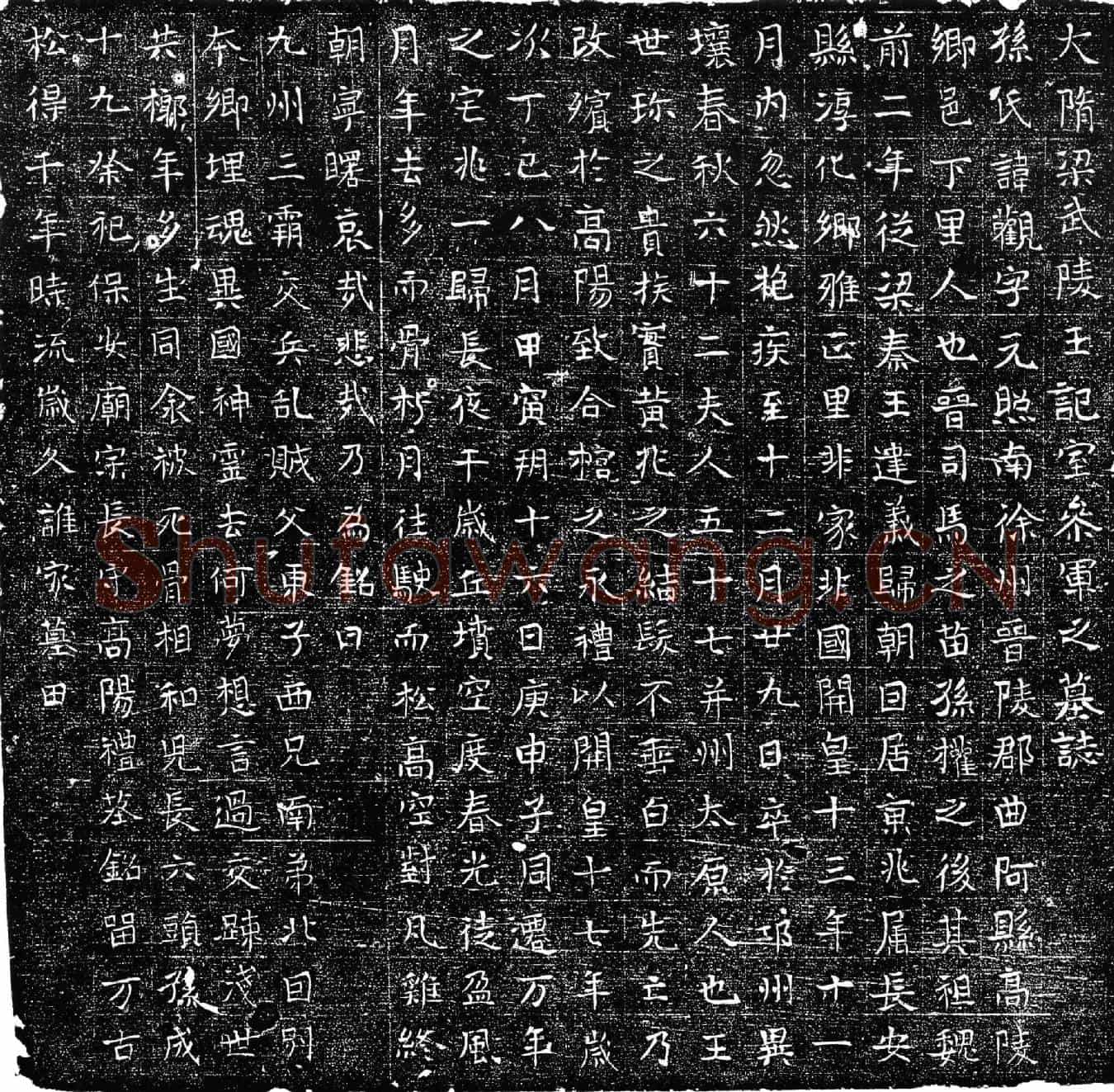 隋孙观墓誌(大隋梁武陵王记室参军之墓誌)