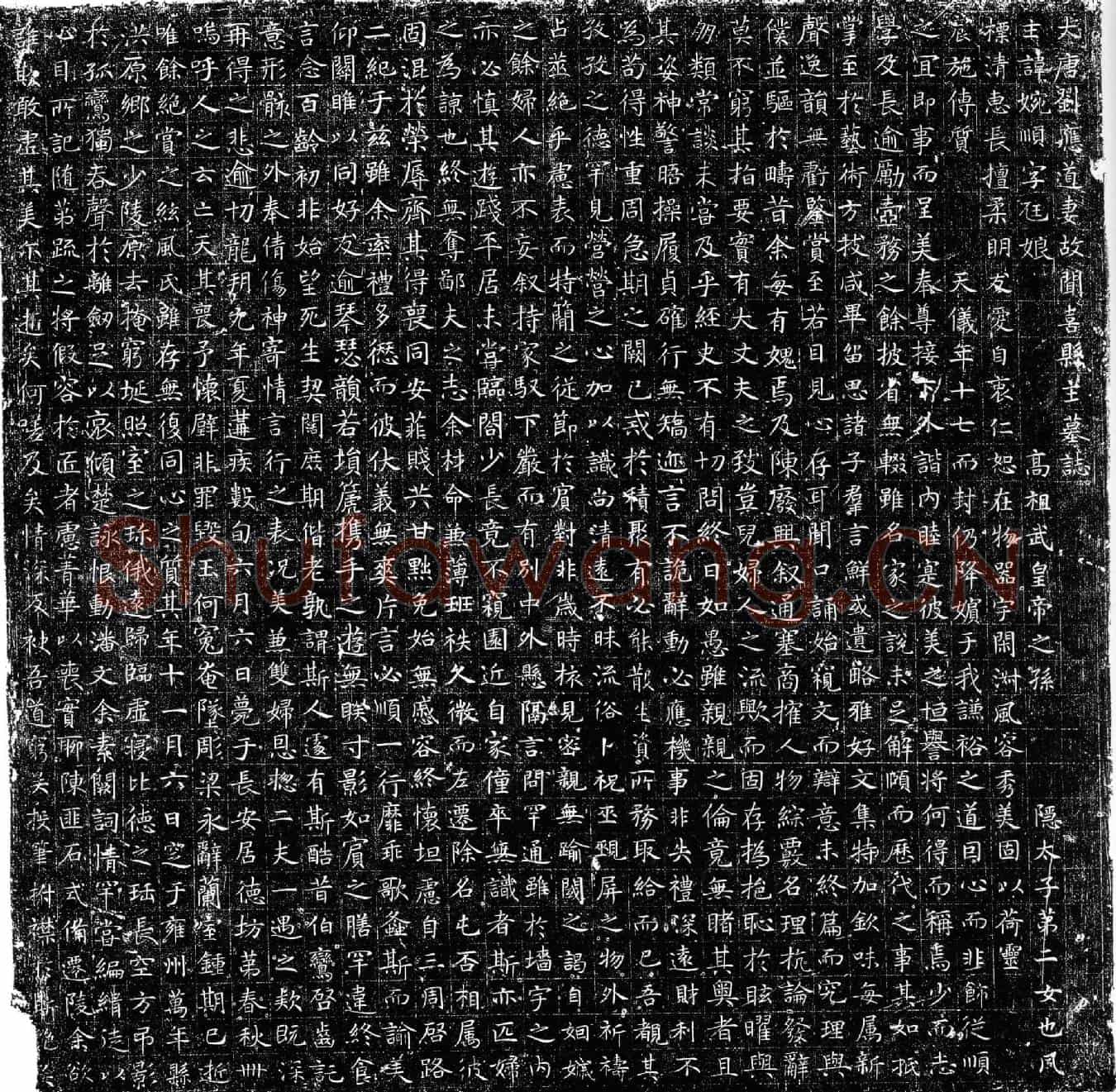 唐李婉顺墓誌(大唐刘应道妻故闻喜县主墓誌)