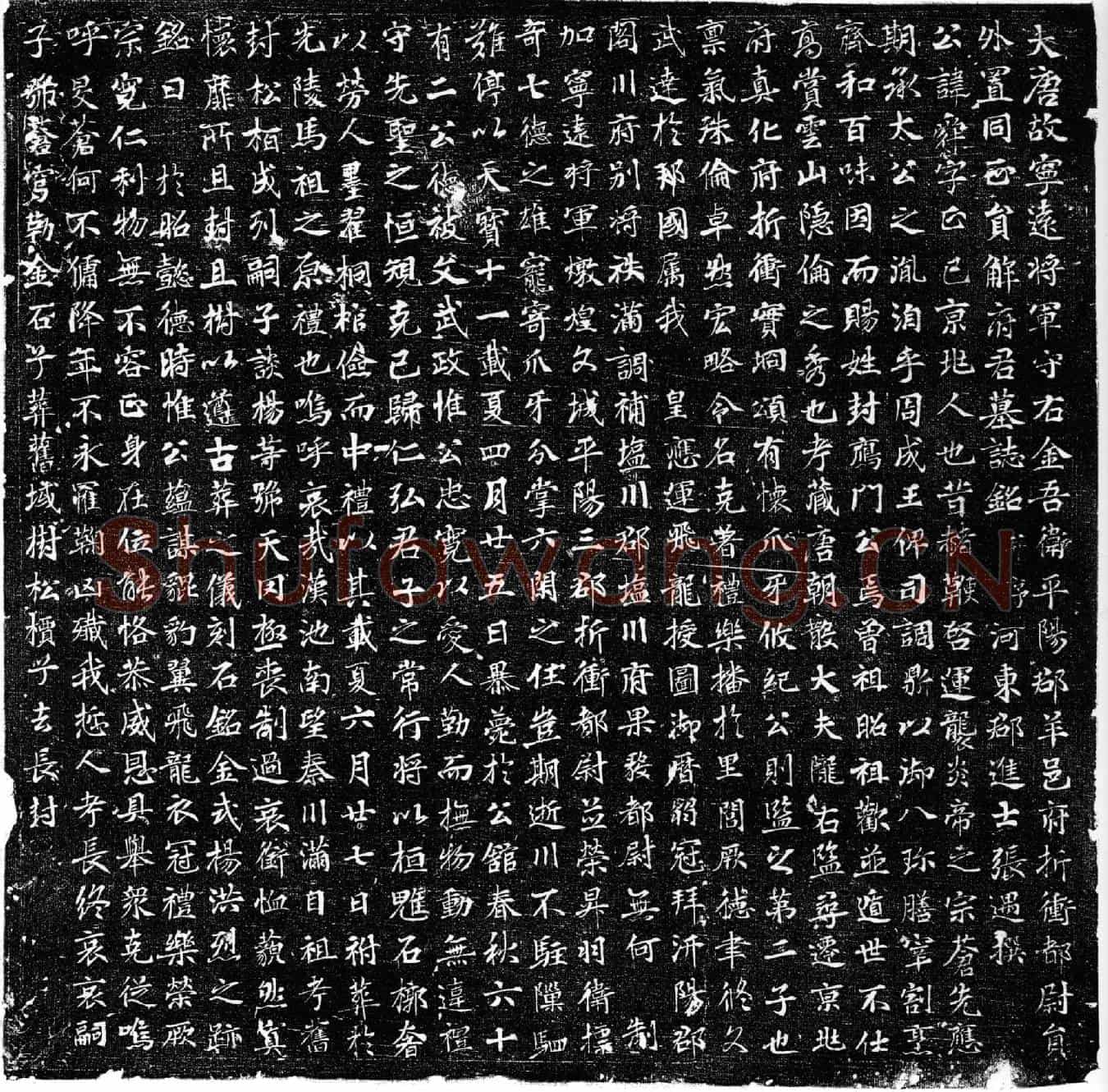 唐解舜墓誌(大唐故宁远将军守右金吾卫平阳郡羊邑府折冲都尉员外置同正员解府君墓誌铭并序)