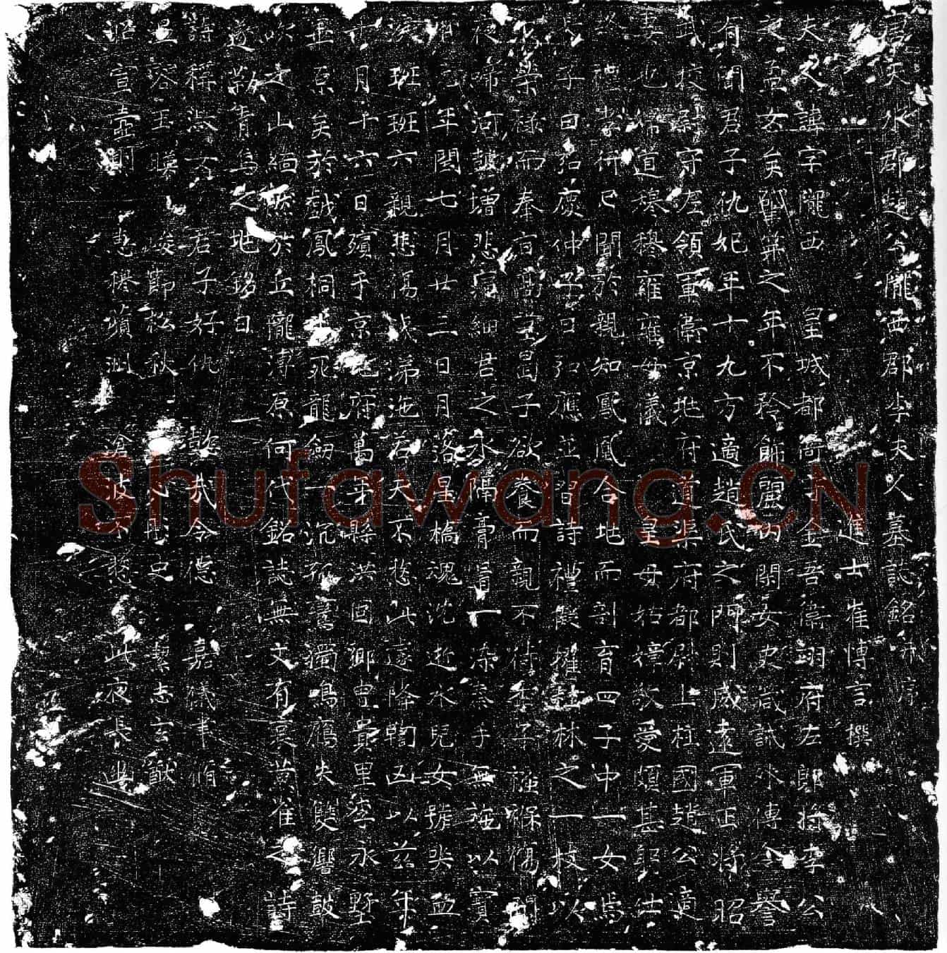唐李字墓誌(唐天水郡赵公陇西郡李夫人墓誌铭并序)