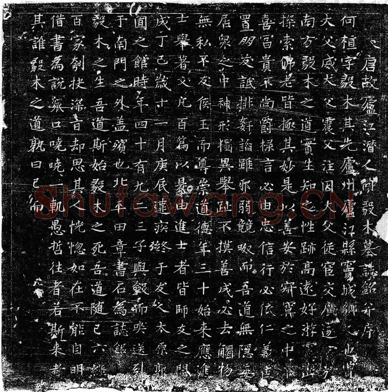 唐何植墓誌(大唐故庐江潜人何毅木墓誌铭并序)