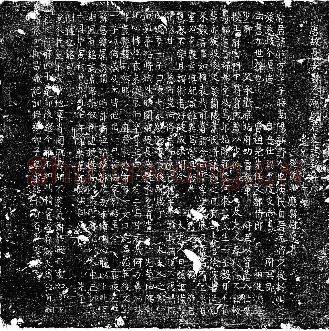 唐庾游方墓誌(唐故长安县丞庾府君墓誌铭并序)