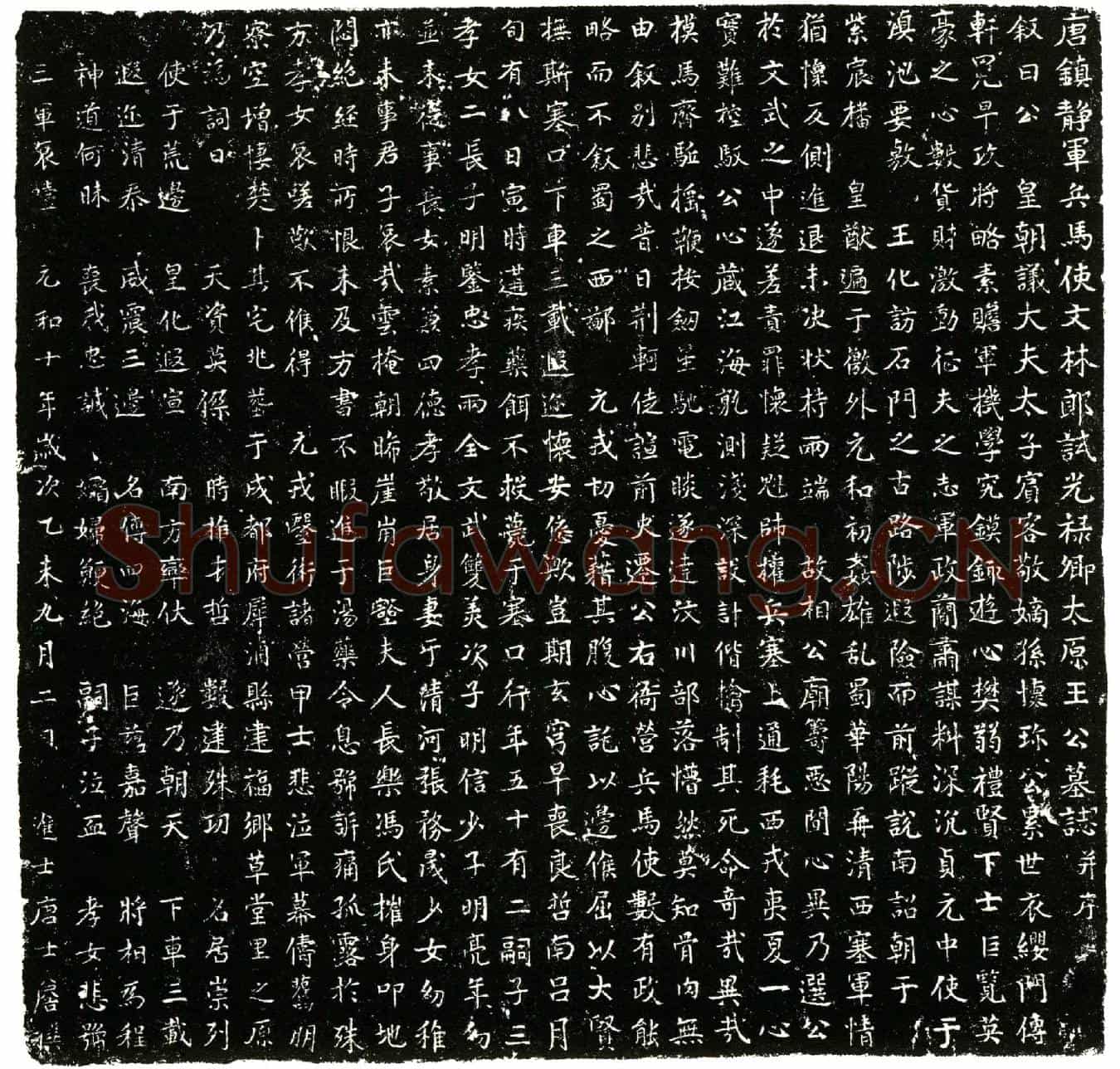 唐王怀珍墓誌(首题：唐镇静军兵马使文林郎试光禄卿太原王公墓誌并序╱)