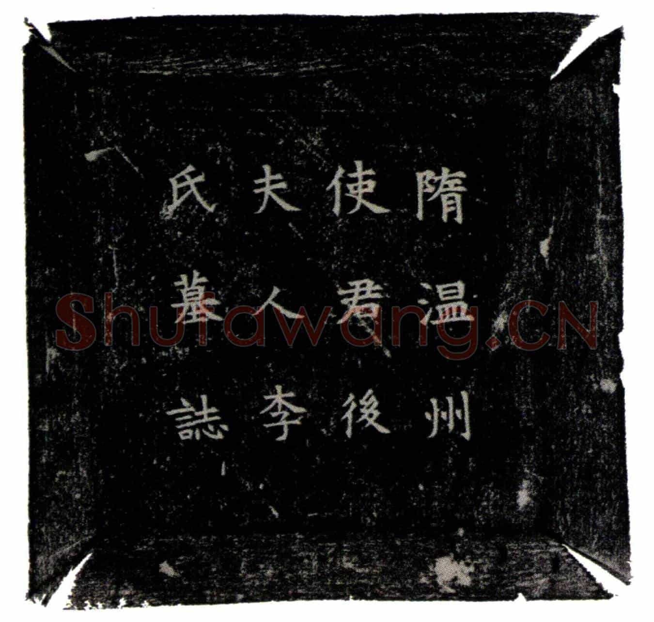 隋杨君后夫人李氏墓誌(隋温州刺史后夫人李氏墓誌)