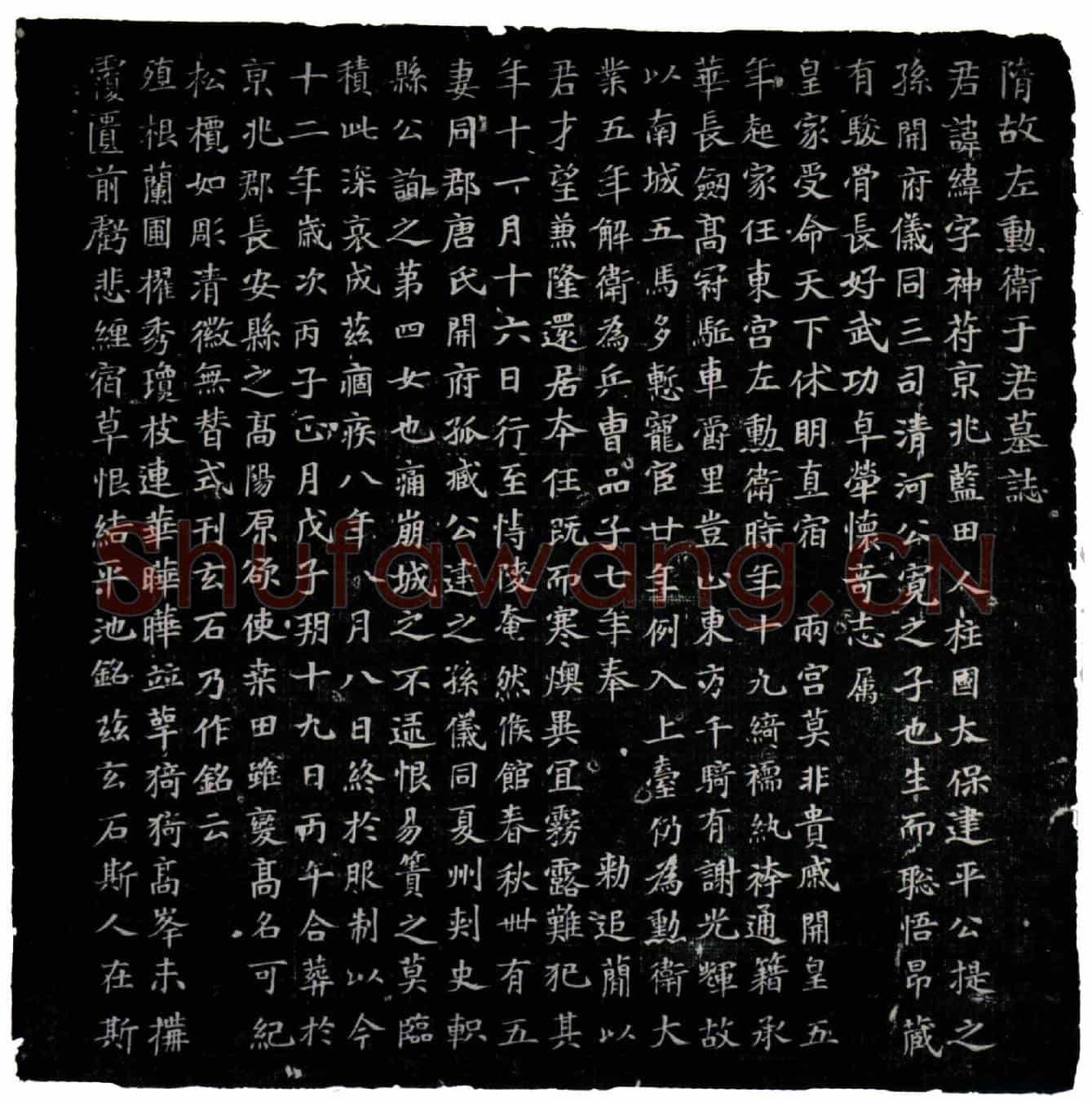 隋于纬墓誌(隋故左勋卫于君墓誌)