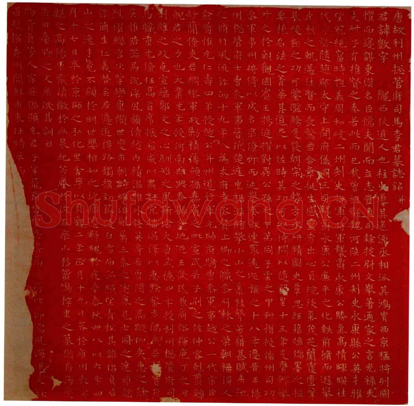 唐李敳墓誌(唐故利州总管府司马李君墓誌铭并序)