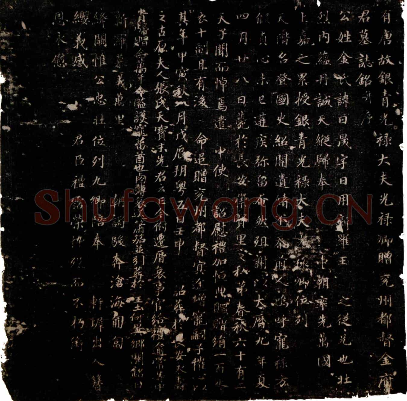 唐金日晟墓誌(有唐故银青光禄大夫光禄卿赠衮州都督金府君墓誌铭并序)
