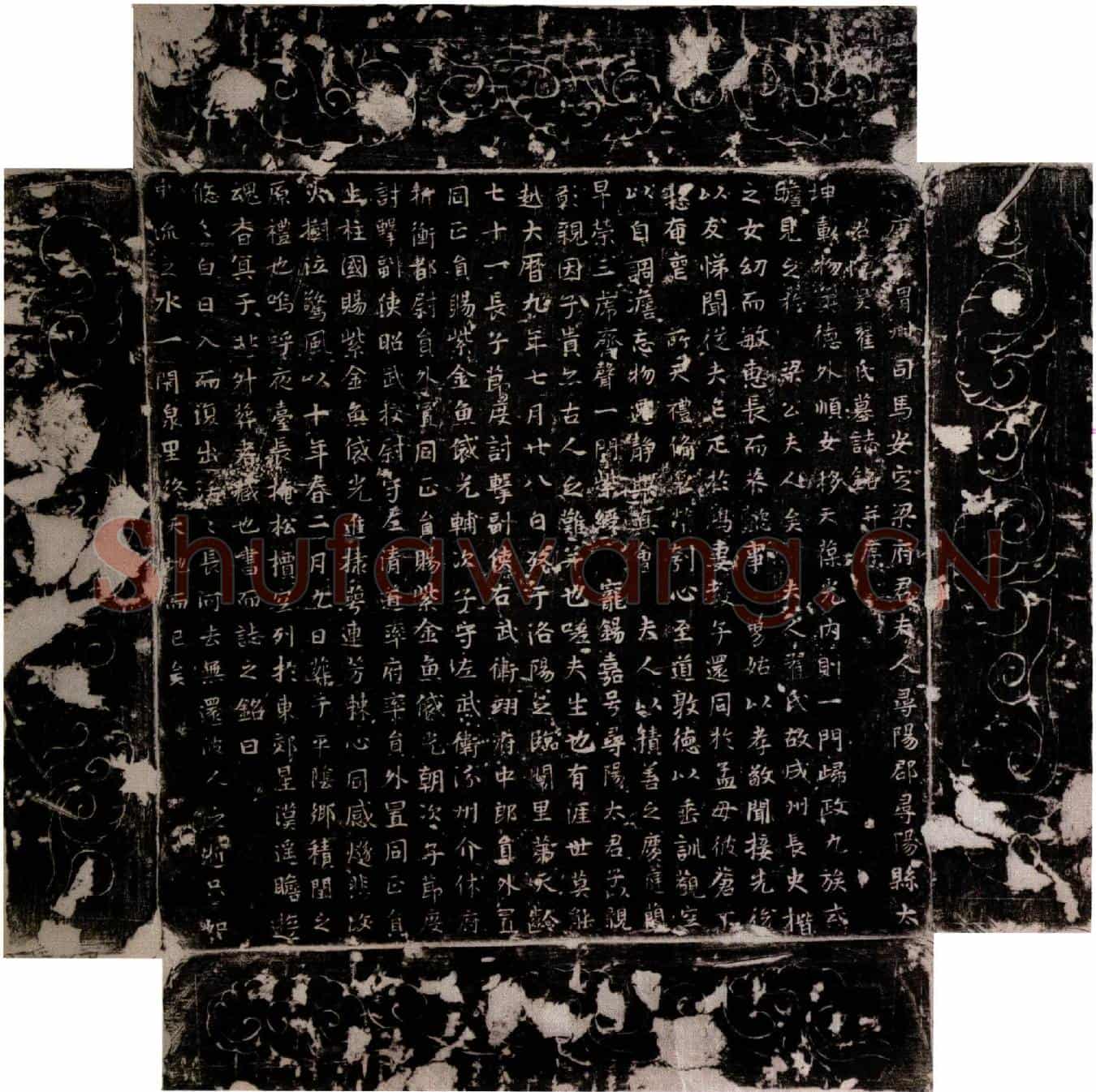 唐梁公夫人翟氏墓誌(唐故渭州司马安定梁府君夫人寻阳郡寻阳县太君仓（苍）吴（吾）翟氏墓誌铭并序)