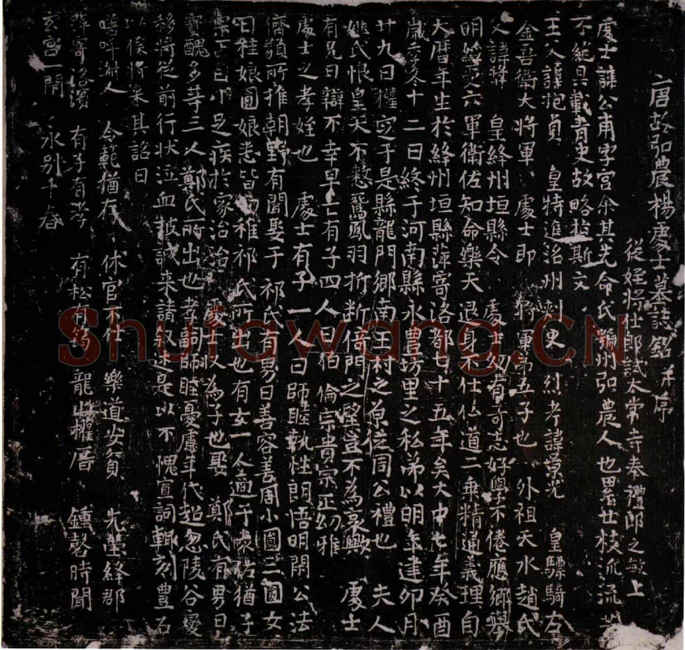 唐杨公甫墓誌(唐故弘农杨处士墓誌铭并序)