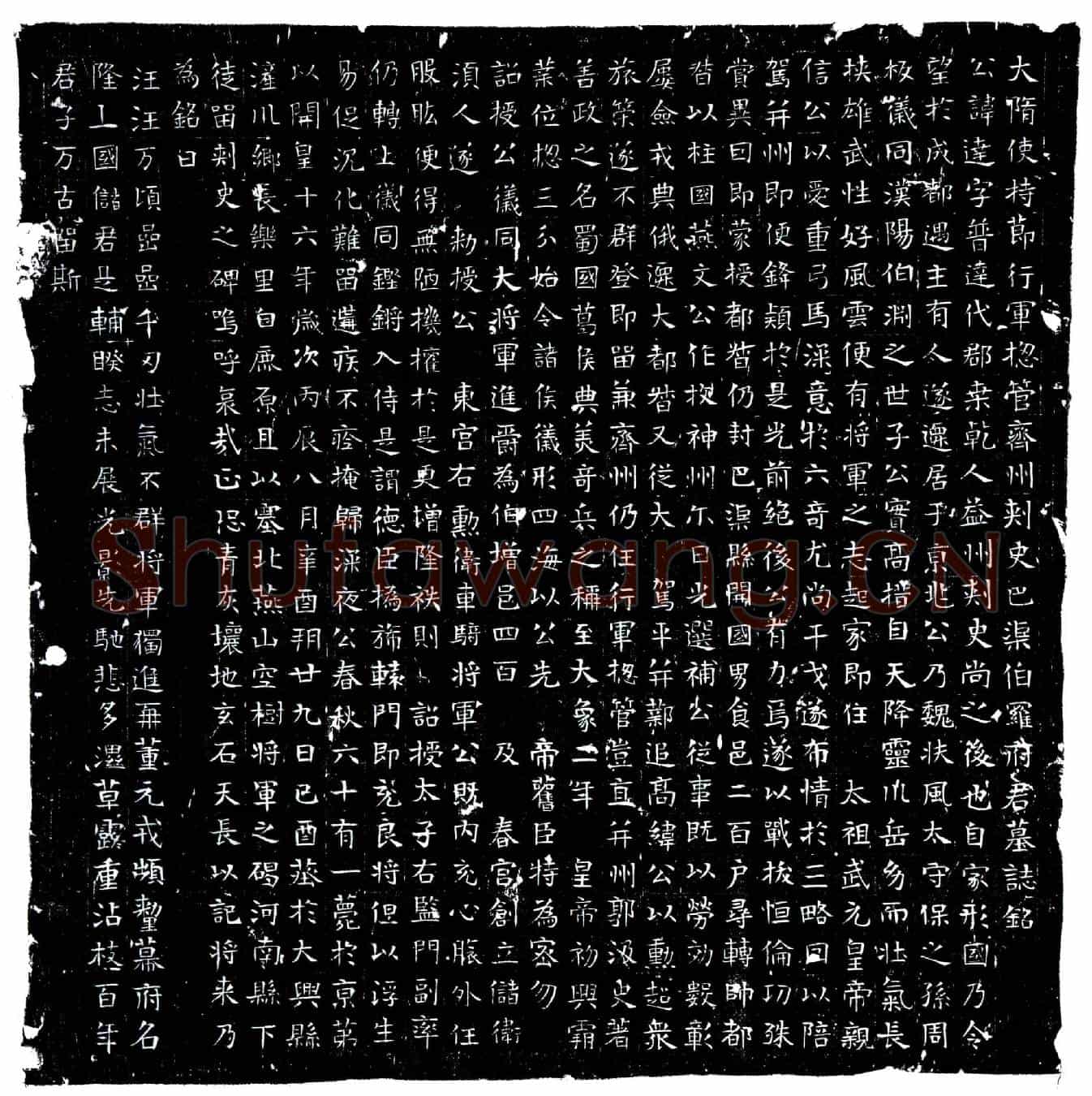 隋罗达墓誌(大隋使持节行军总管齐州刺史巴渠伯罗府君墓誌铭)