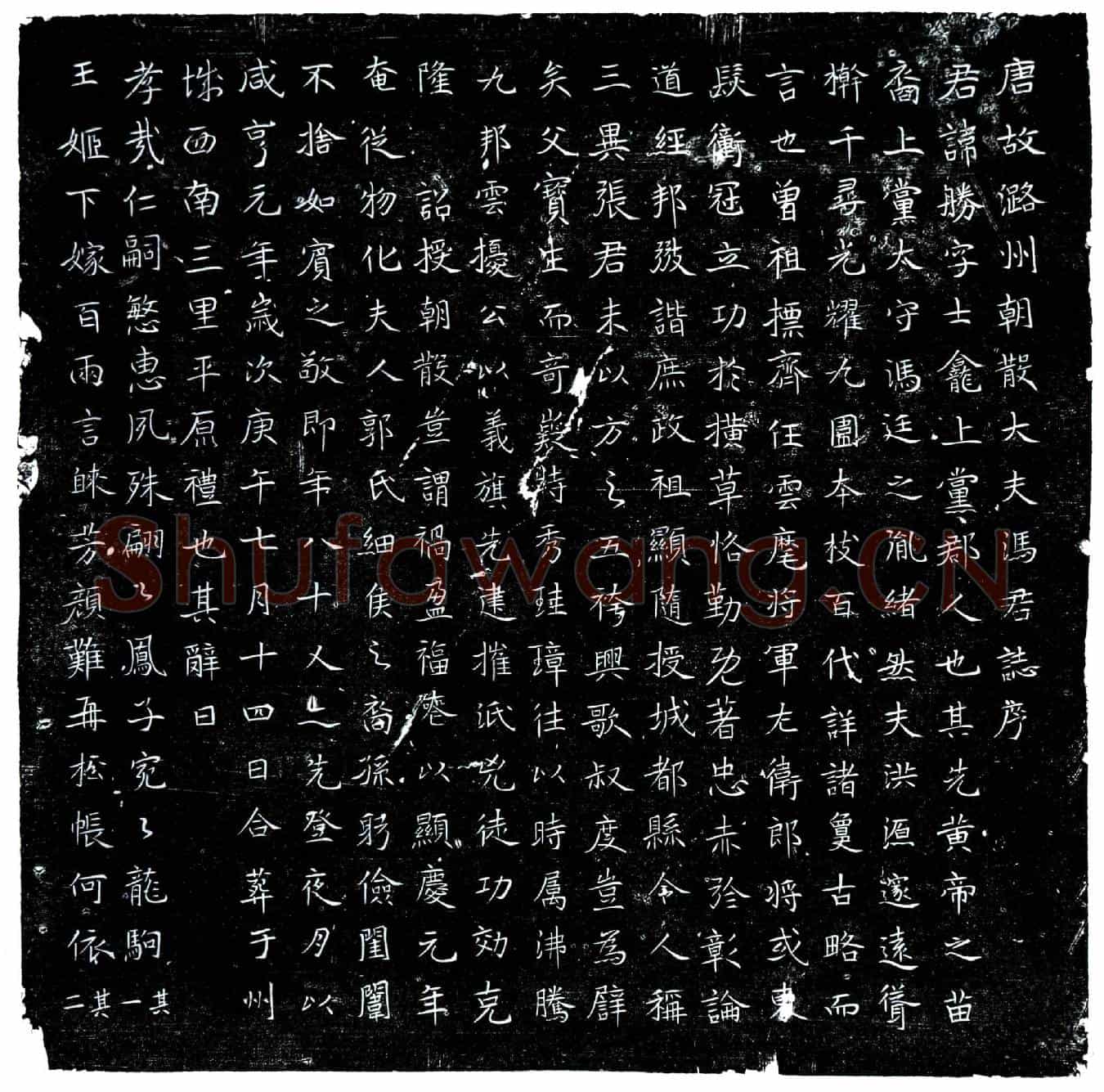 唐冯胜墓誌(唐故潞州朝散大夫冯君誌序)