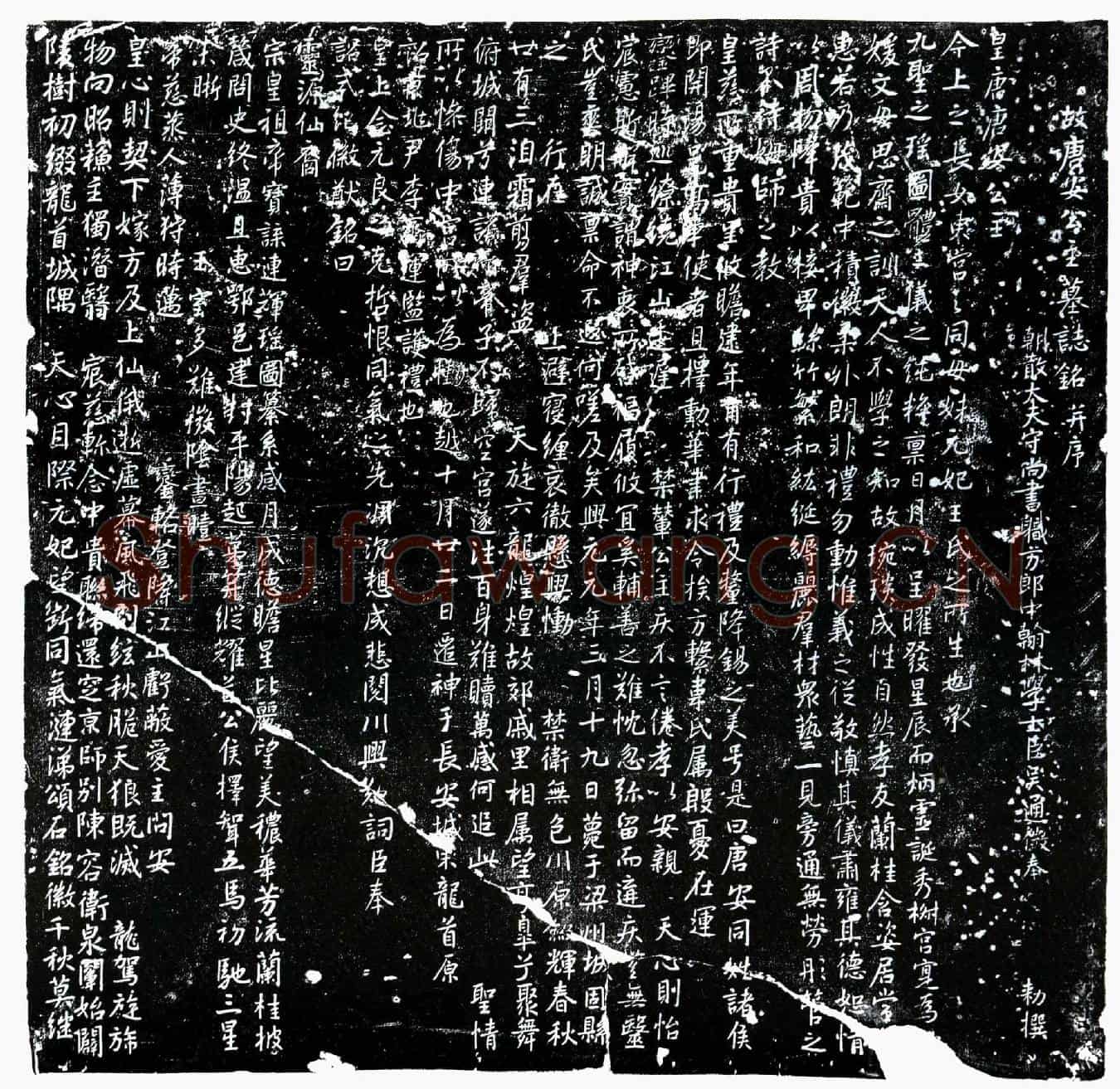 唐唐安公主墓誌(故唐安公主墓誌铭并序)