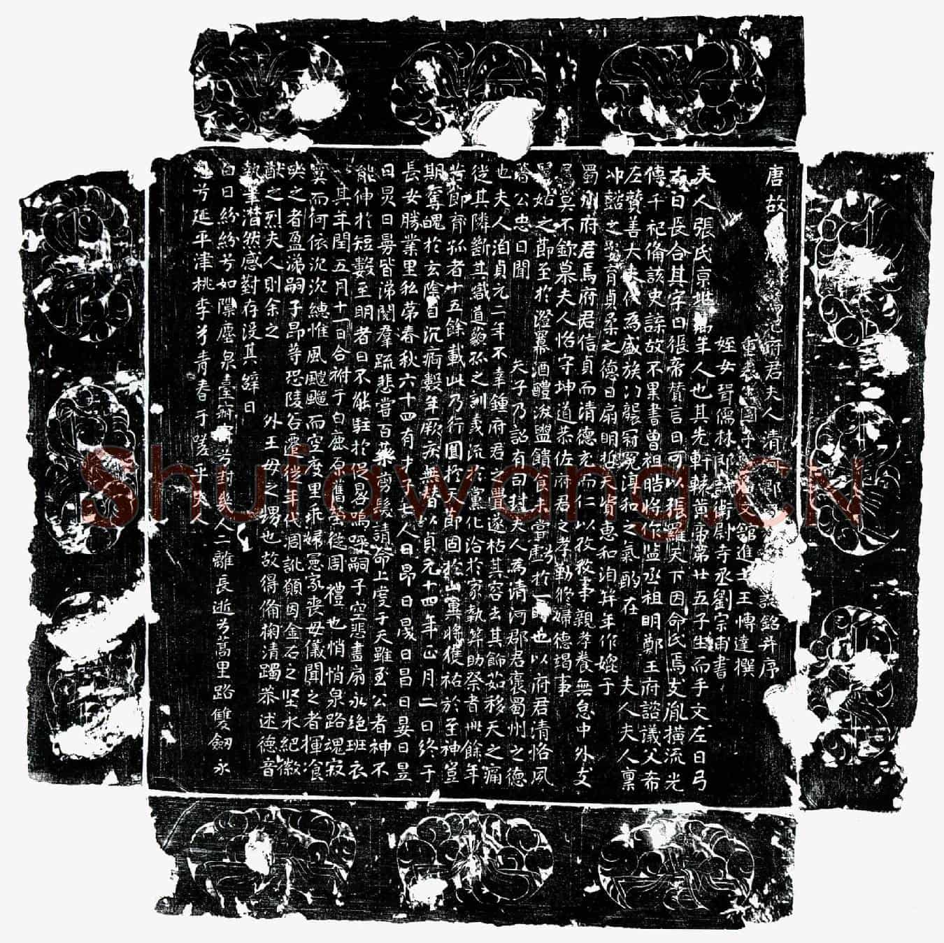 唐氾慆妻张氏墓誌(唐故蜀州别驾氾府君夫人清河郡君张氏□誌铭并序)