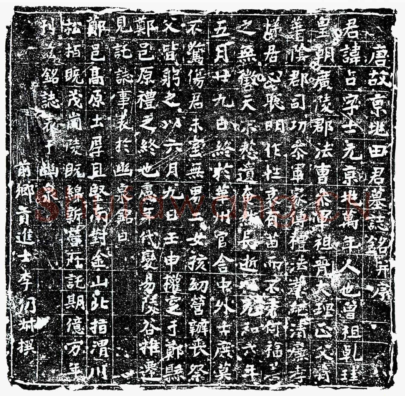 唐田占墓誌(唐故京兆田君墓誌铭并序)
