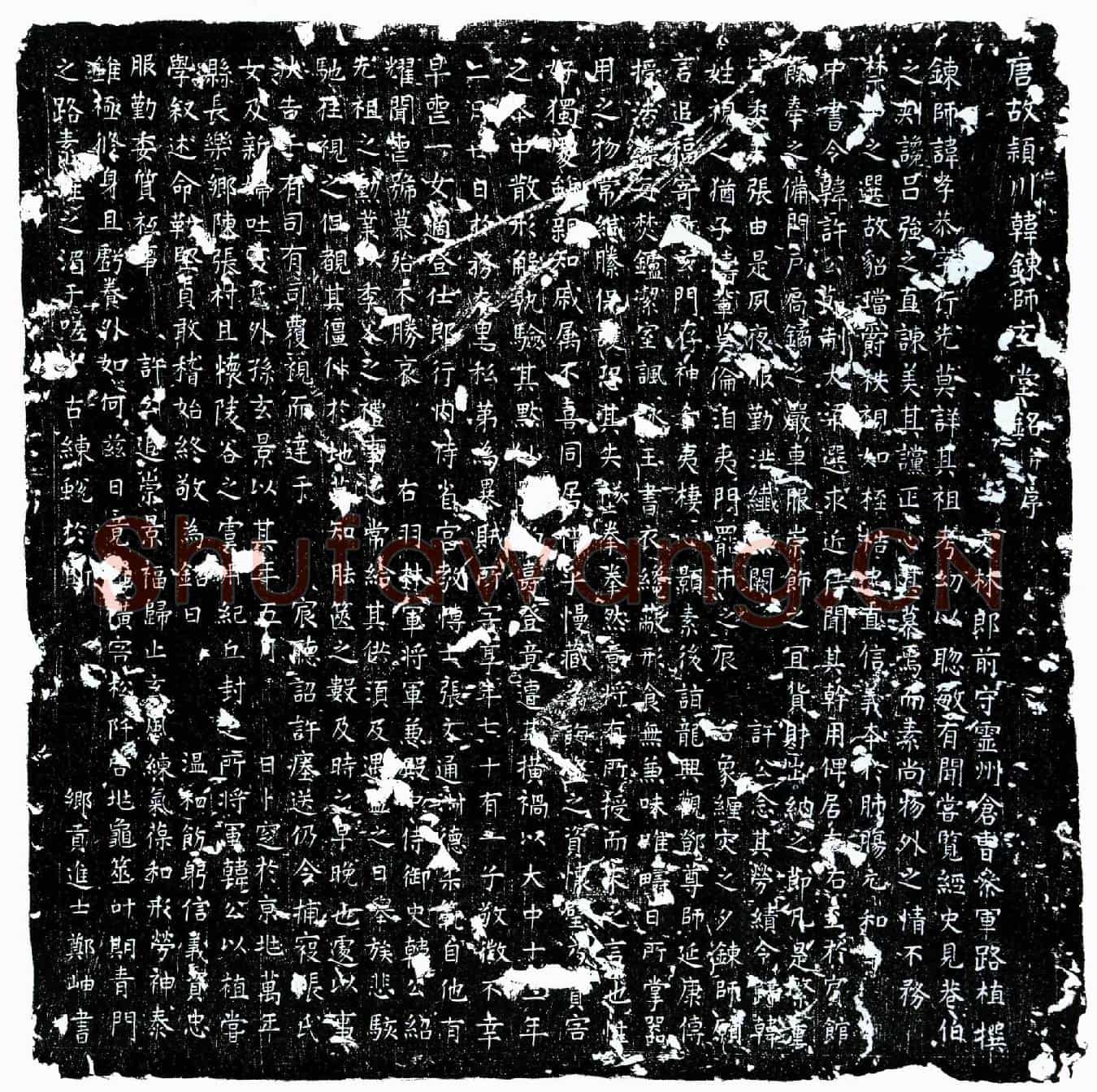 唐韩孝恭墓誌(唐故颖川韩鍊师玄堂铭并序)