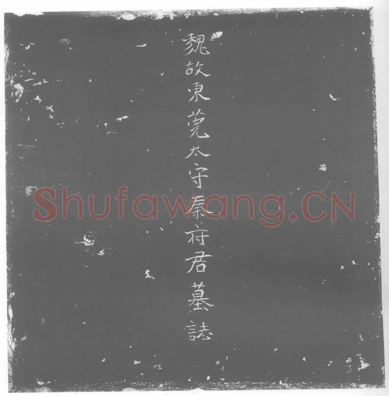 北朝秦洪墓誌(唯大魏孝昌二年岁次丙午十月丁卯朔十八日甲辰东莞太守秦府君墓誌)