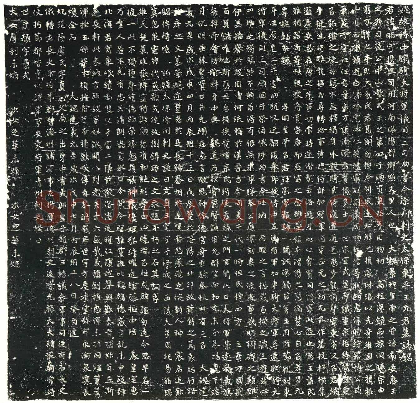 北朝元略墓誌(魏故侍中骠骑大将军仪同三司尚书令徐州刺史太保东平王元君墓誌铭)