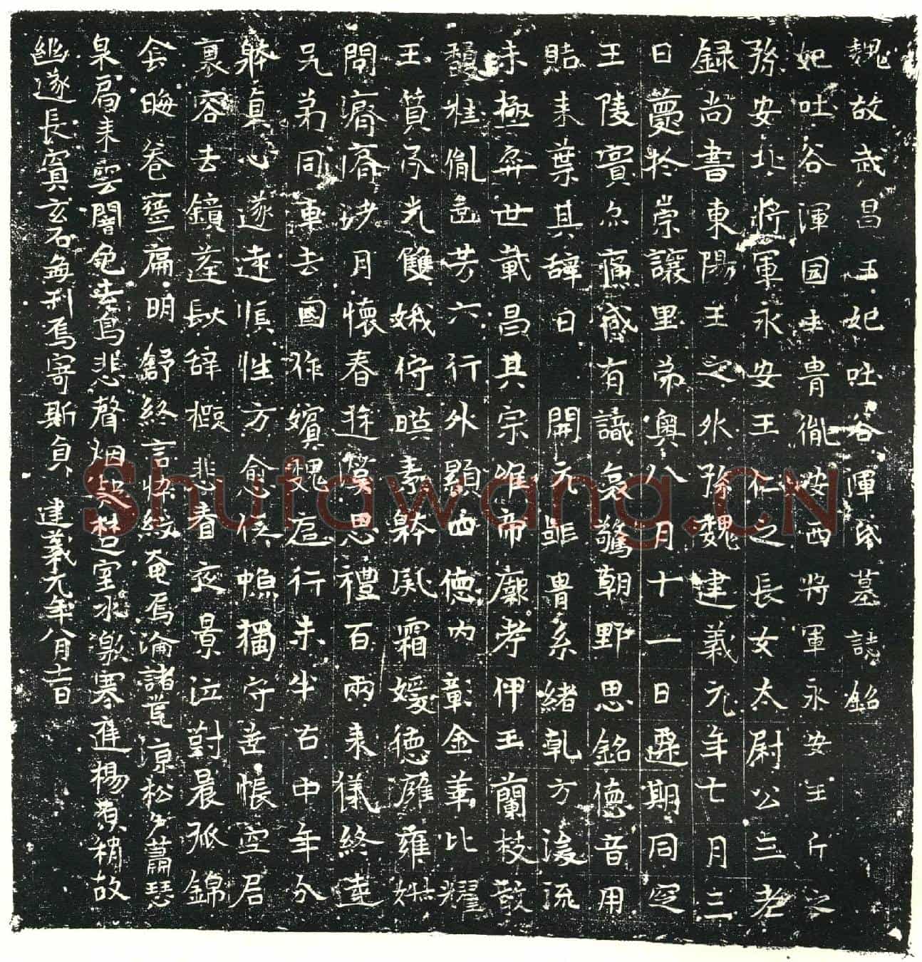 北朝元鑒妃吐谷浑氏墓誌(魏故武昌王妃吐谷浑氏墓誌铭)