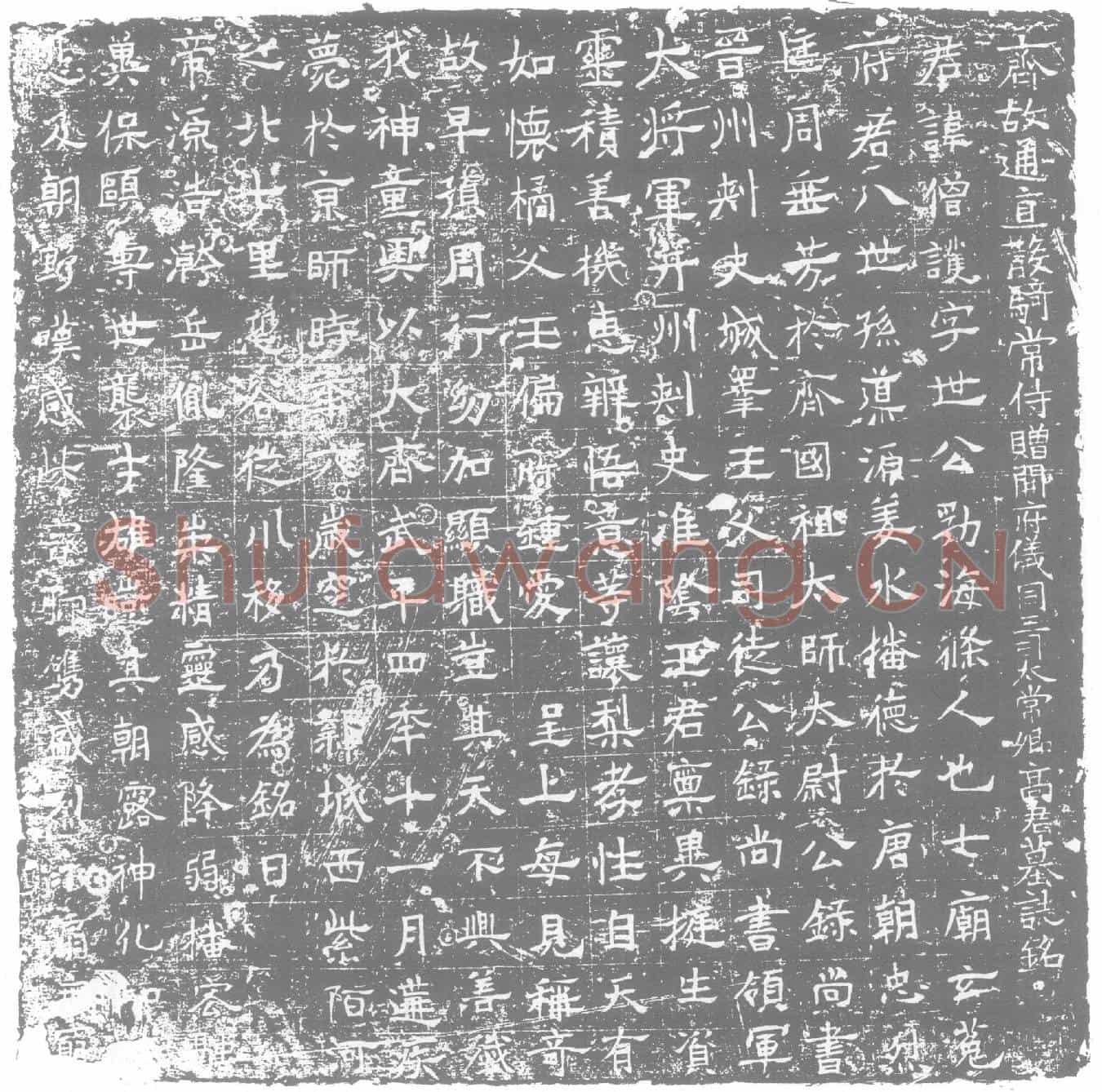 北朝高僧护墓誌(齐故通直散骑常侍赠开府仪同三司太常卿高君墓誌铭)