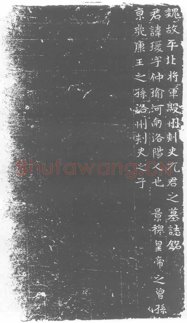 北朝元瑗墓誌(魏故平北将军殷州刺史元君之墓誌铭)