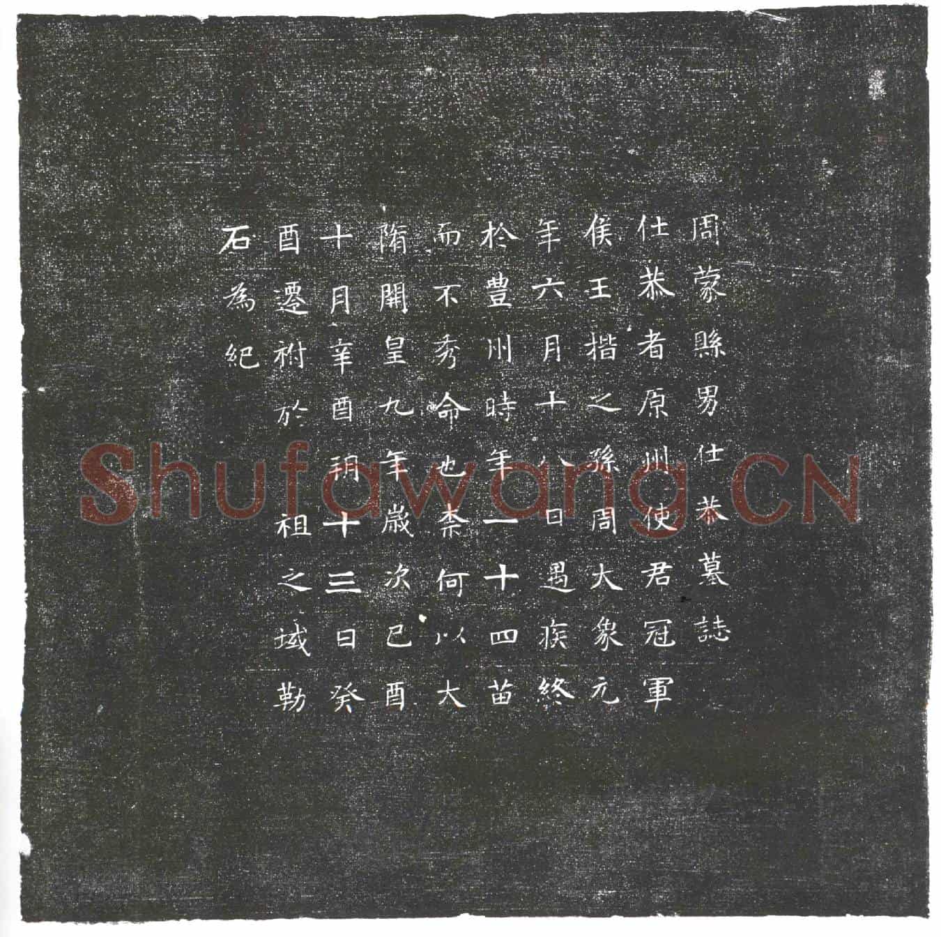 隋王仕恭墓誌(周蒙县男仕恭墓誌)
