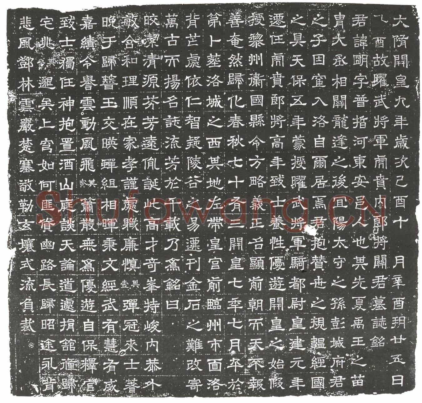 隋关明墓誌(大隋开皇九年岁次己酉十月辛酉朔廿五日乙酉故曜武将军虎贲内郎将关君墓誌铭)