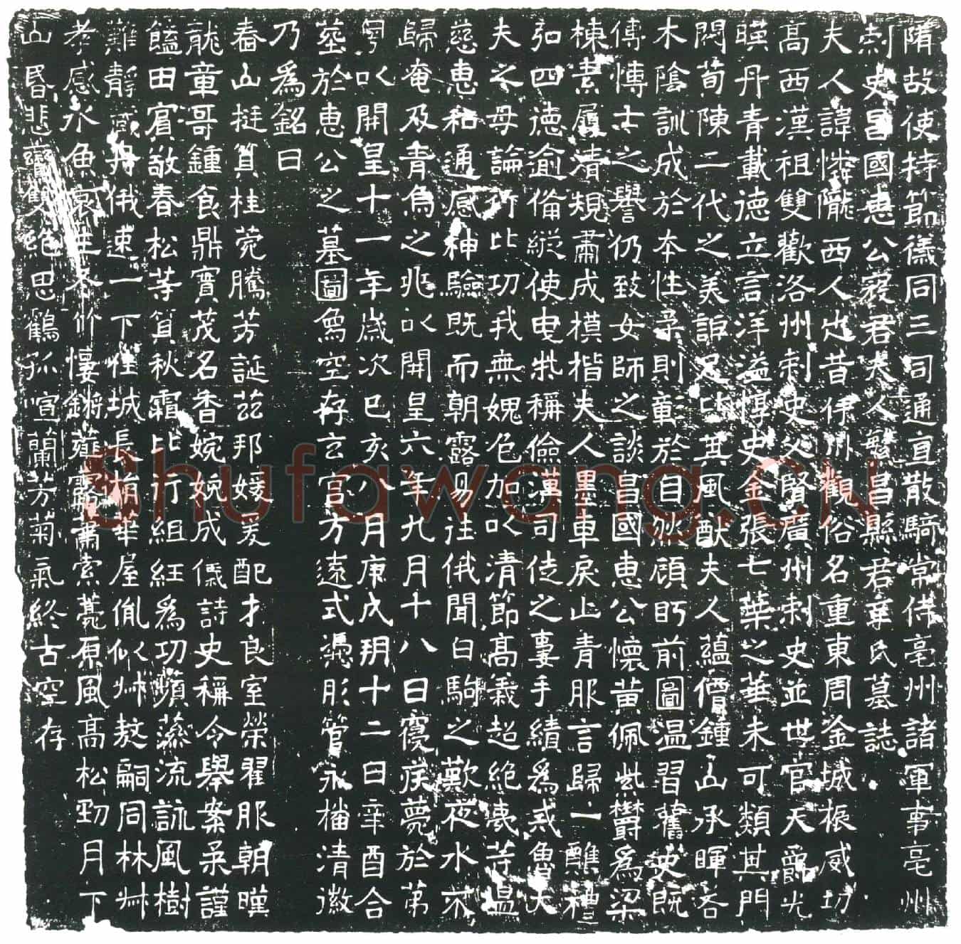 隋辛怜墓誌(隋故使持节仪同三司通直散骑常侍亳州诸军事亳州刺史昌国惠公寇君夫人繁昌县君辛氏墓誌)