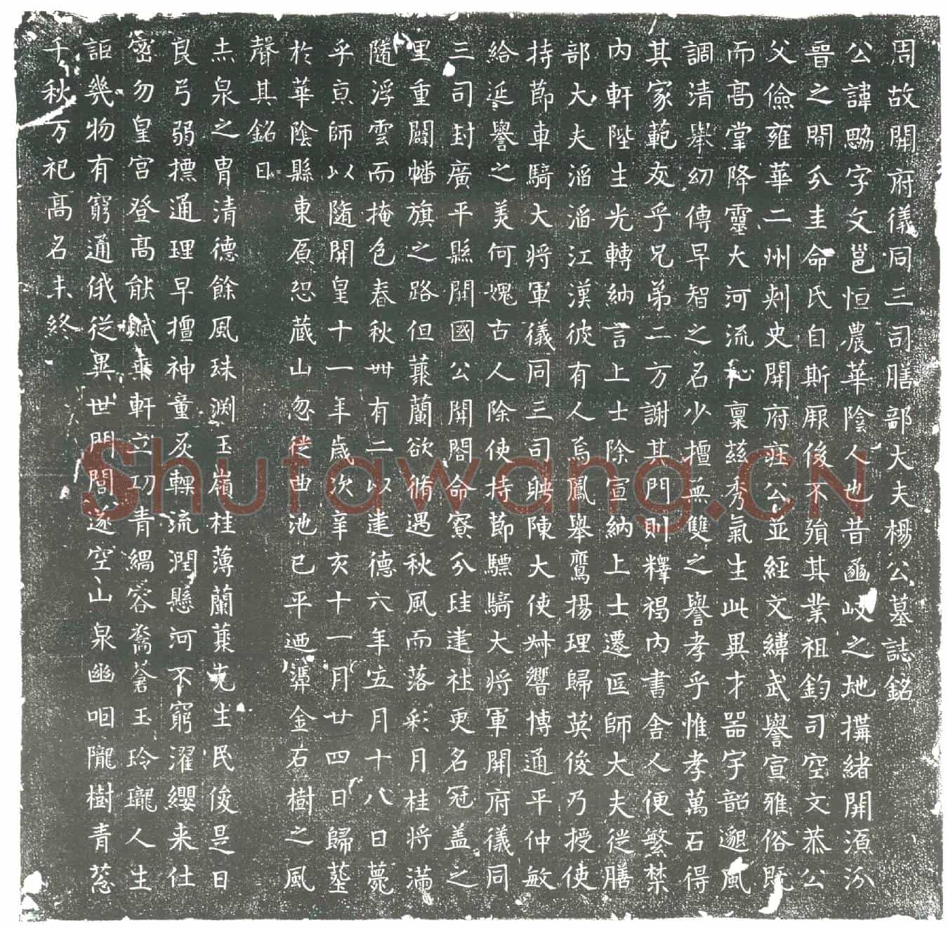 隋杨勰墓誌(周故开府仪同三司膳部大夫杨公墓誌铭)