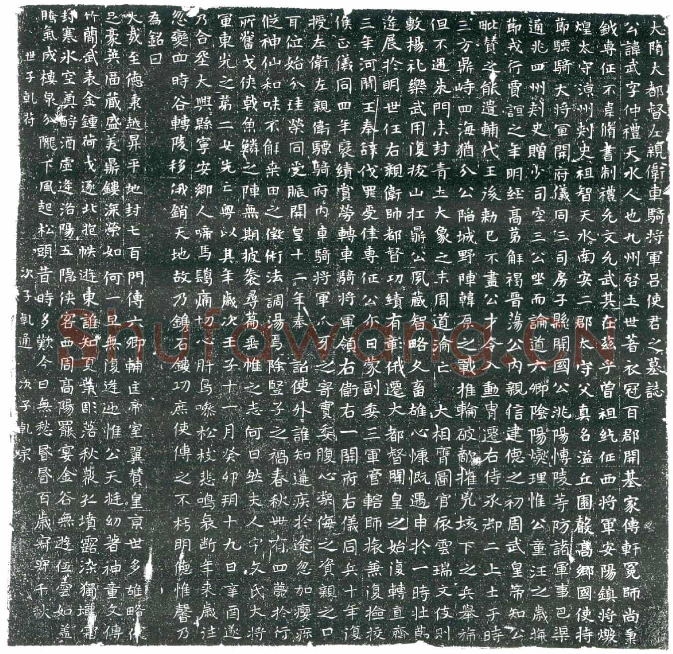 隋吕武；吕武妻宇文氏墓誌(大隋大都督左亲卫车骑将军吕使君之墓誌)