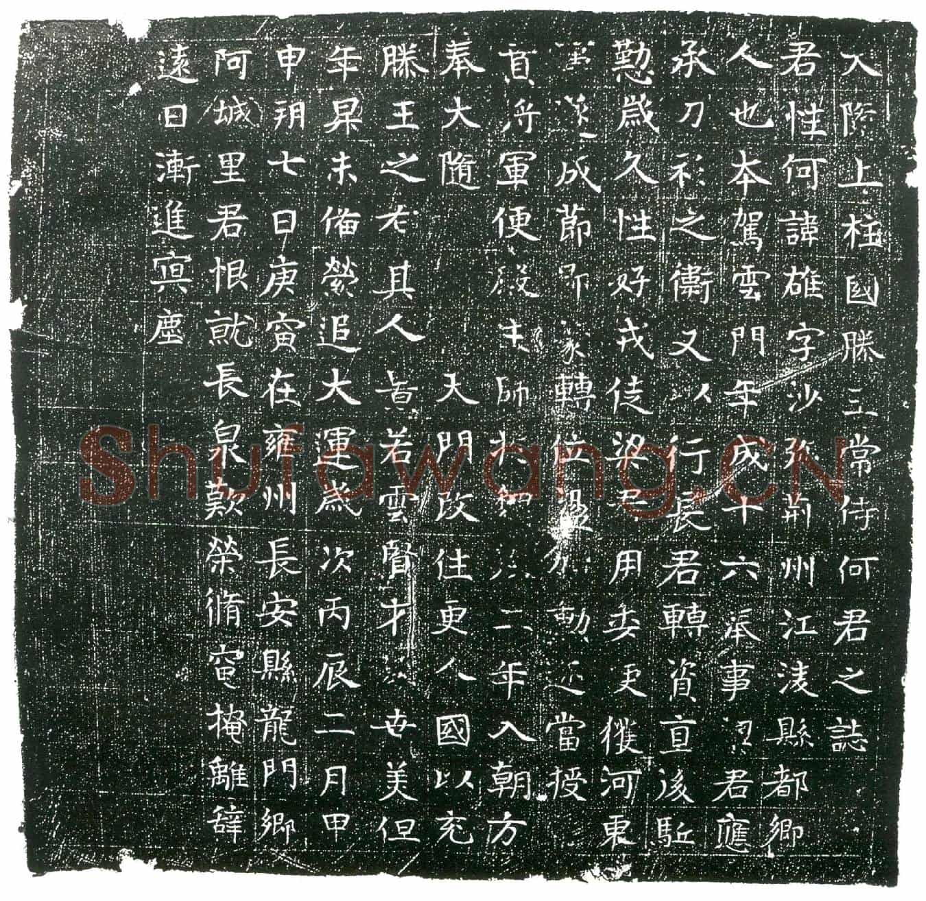 隋何雄墓誌(大随上柱国滕王常侍何君之誌)