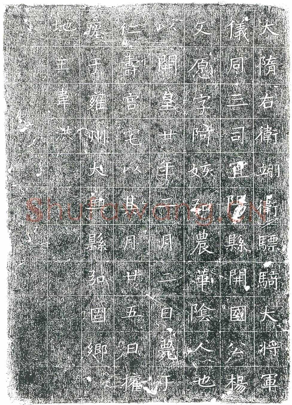 隋杨文愿墓誌
