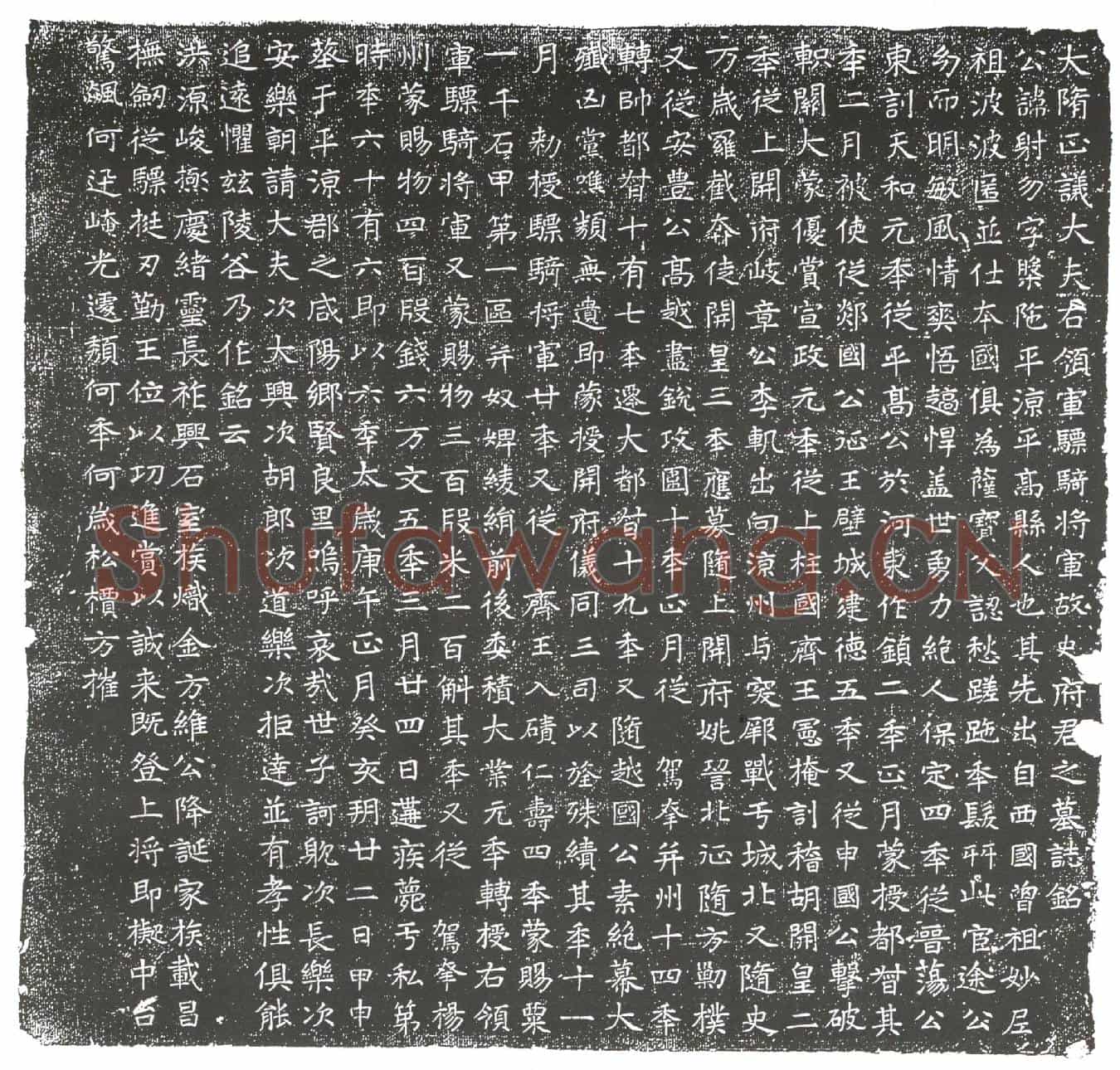 隋史射勿墓誌(大隋正议大夫右领军骠骑将军故史府君之墓誌铭)