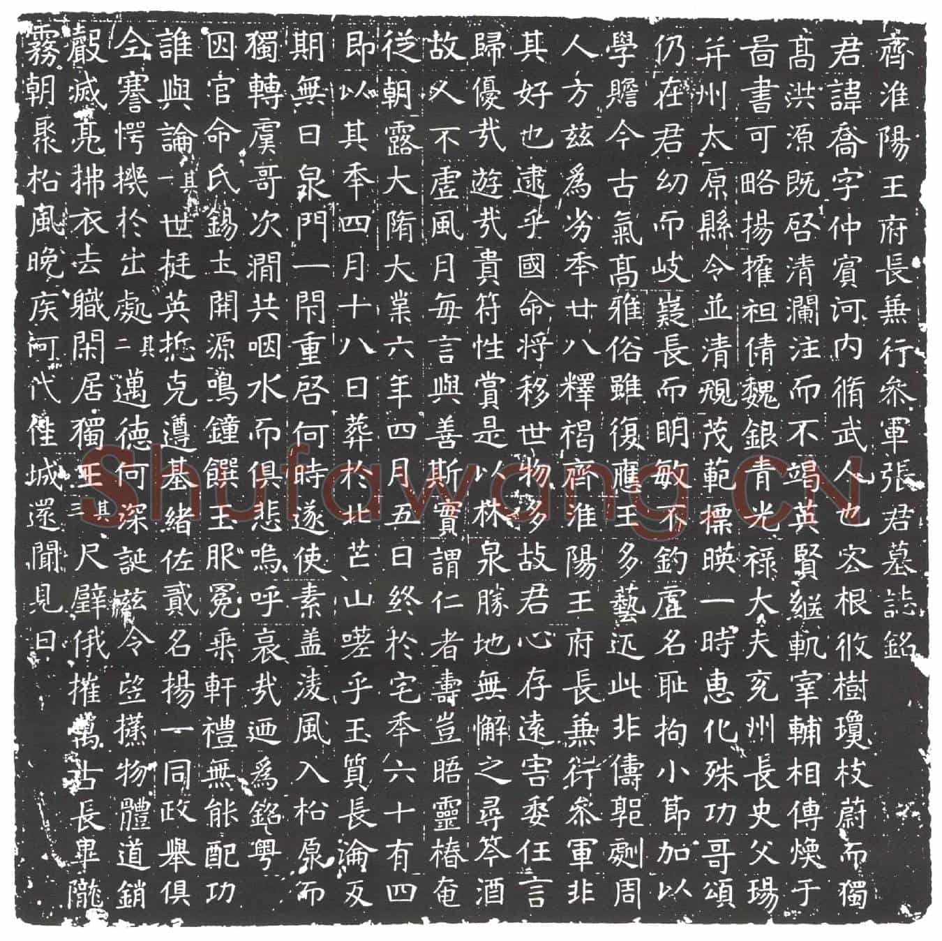 隋张乔墓誌(齐淮阳王府长兼行参军张君墓誌铭)