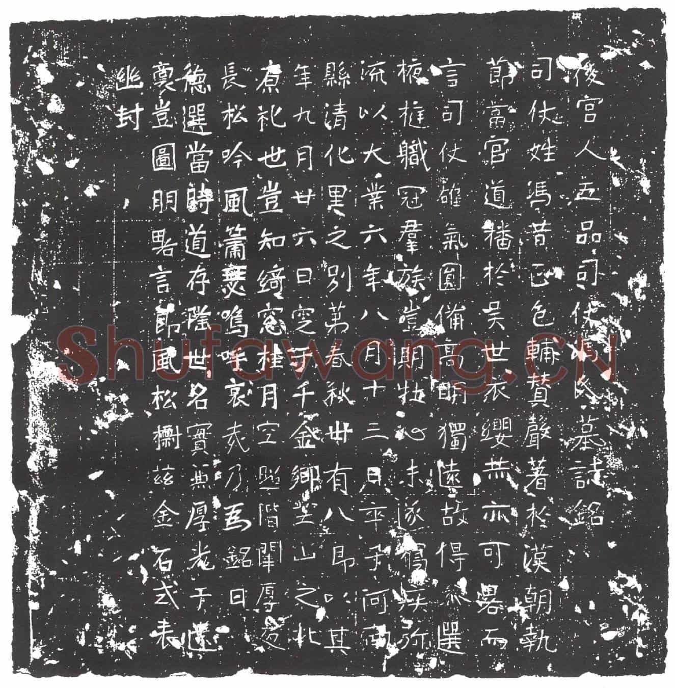 隋宫人五品司仗冯氏墓誌(后宫人五品司仗冯氏墓誌铭)