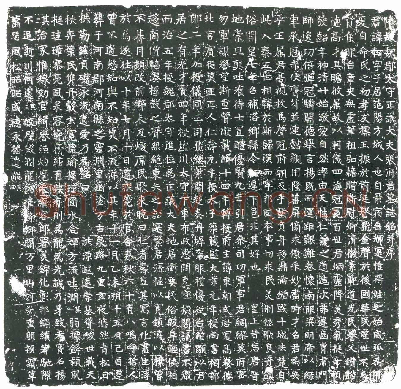 隋张轲墓誌(隋故魏郡太守正议大夫张府君墓誌铭)