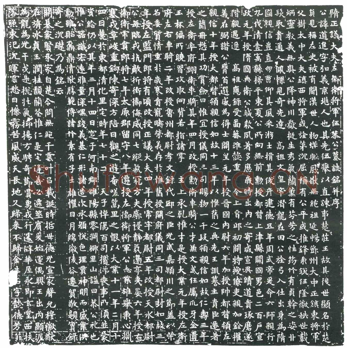 隋伍道进墓誌(隋正议大夫左御卫将军伍恭公墓誌铭)