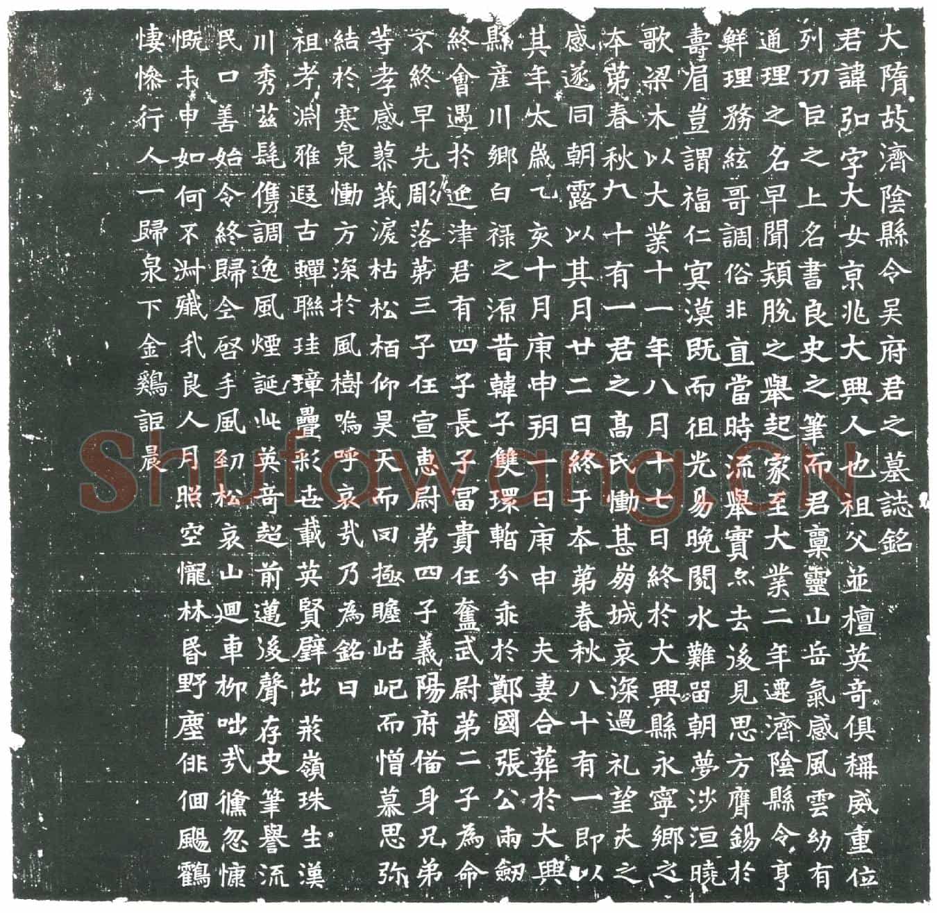 隋吴弘；吴弘妻高氏墓誌(大隋故济阴县令吴府君之墓誌铭)