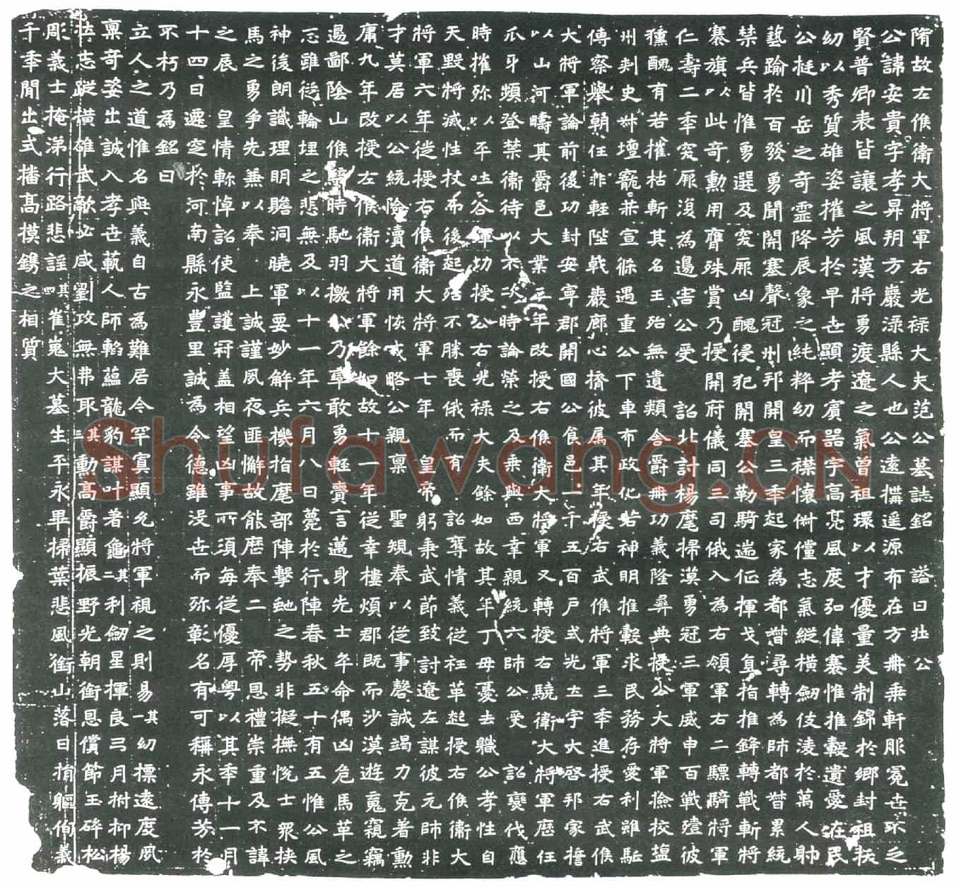 隋范安贵墓誌(隋故左候卫大将军右光禄大夫范公墓誌铭)