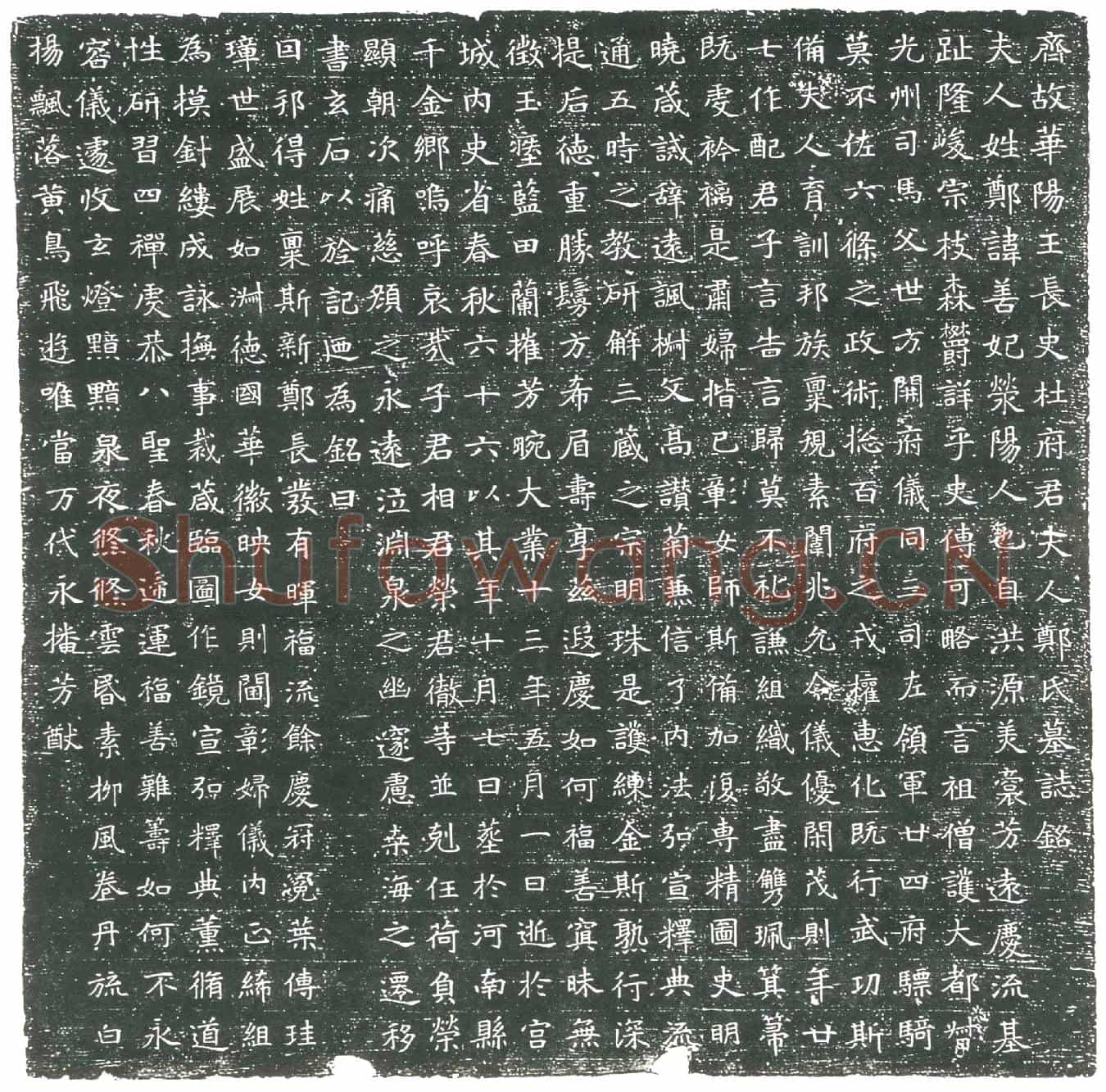 隋郑善妃墓誌(齐故华阳王长史杜府君夫人郑氏墓誌铭)