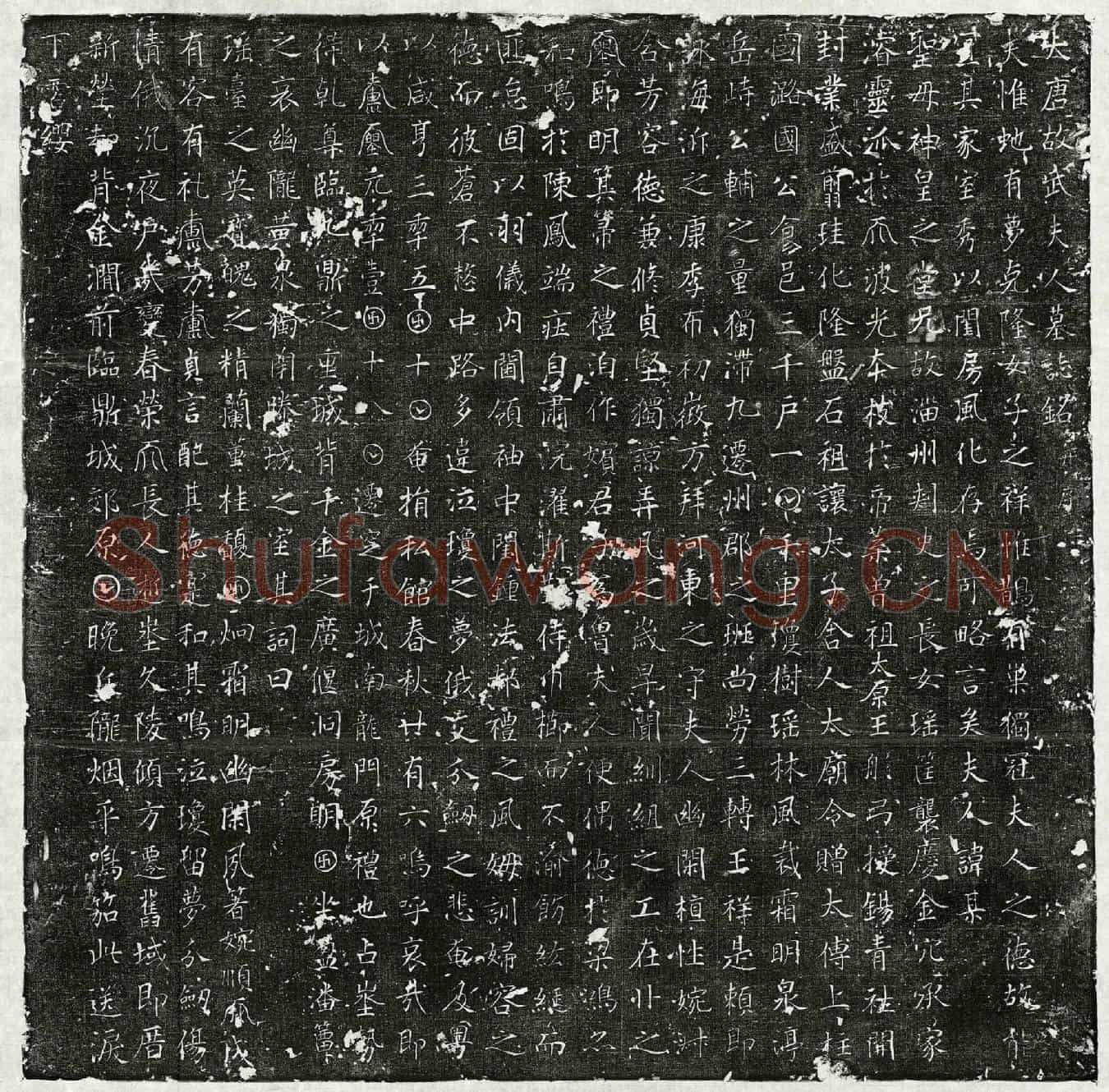唐【】君妻武氏墓誌(大唐故武夫人墓誌铭并序)