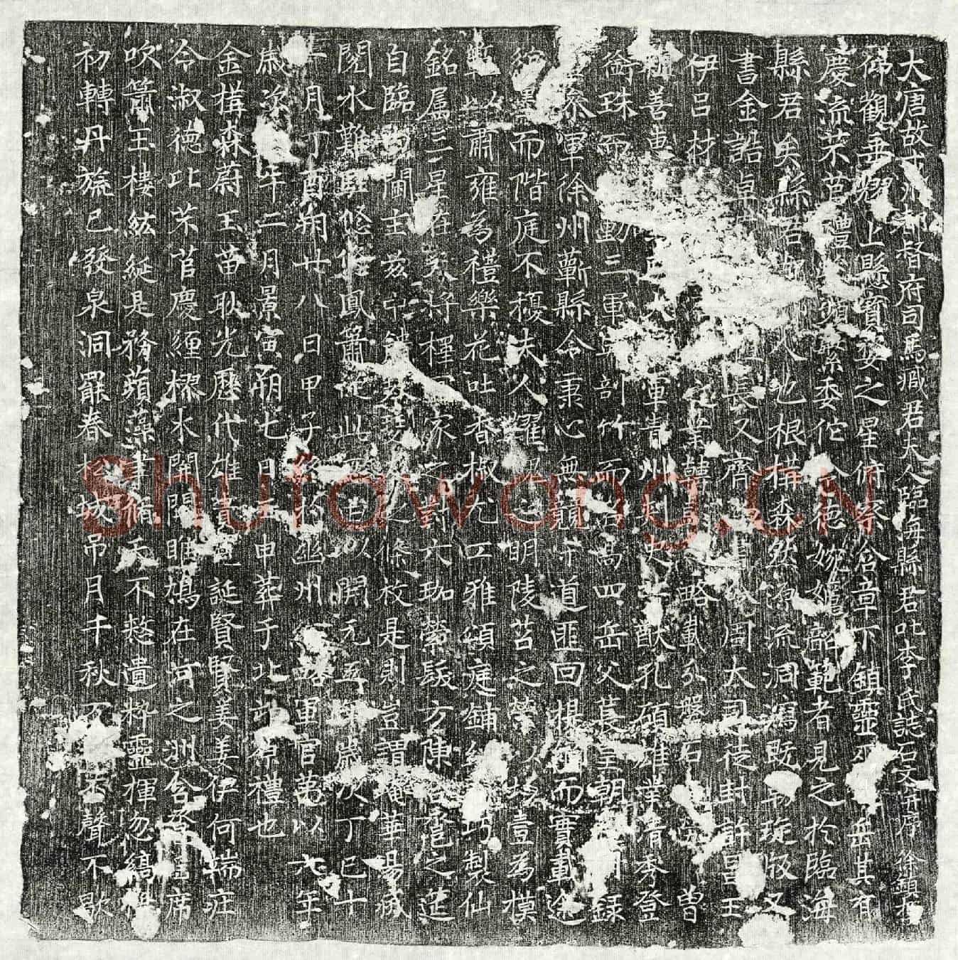 唐臧君妻叱李氏墓誌(大唐故□州都督府司马臧君夫人临海县君叱李氏誌石文并序)