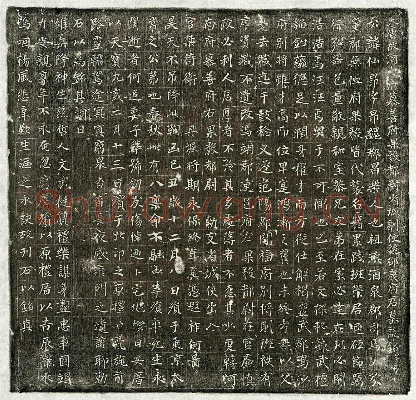 唐康仙昂墓誌(大唐故河南府慕善府果毅都尉省城副使魏郡康府君墓誌铭并序)