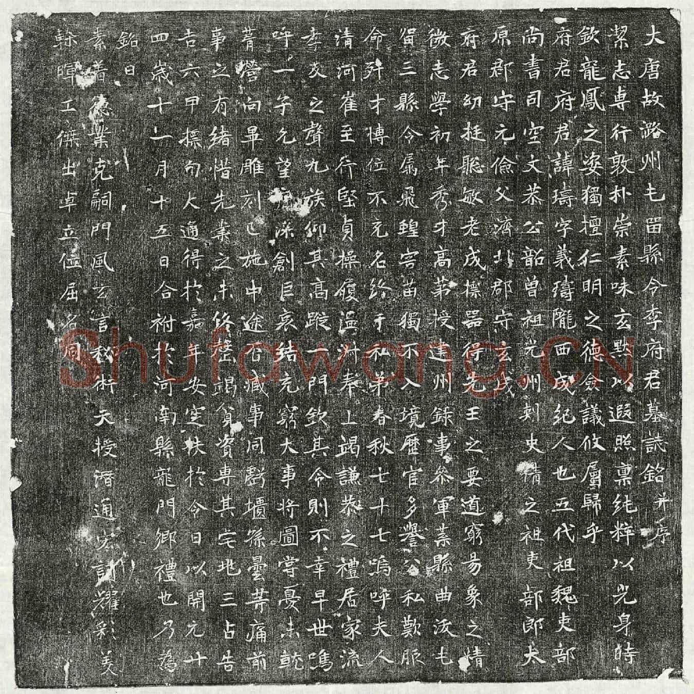 唐李璹墓誌(大唐故潞州屯留县令李府君墓誌铭并序)
