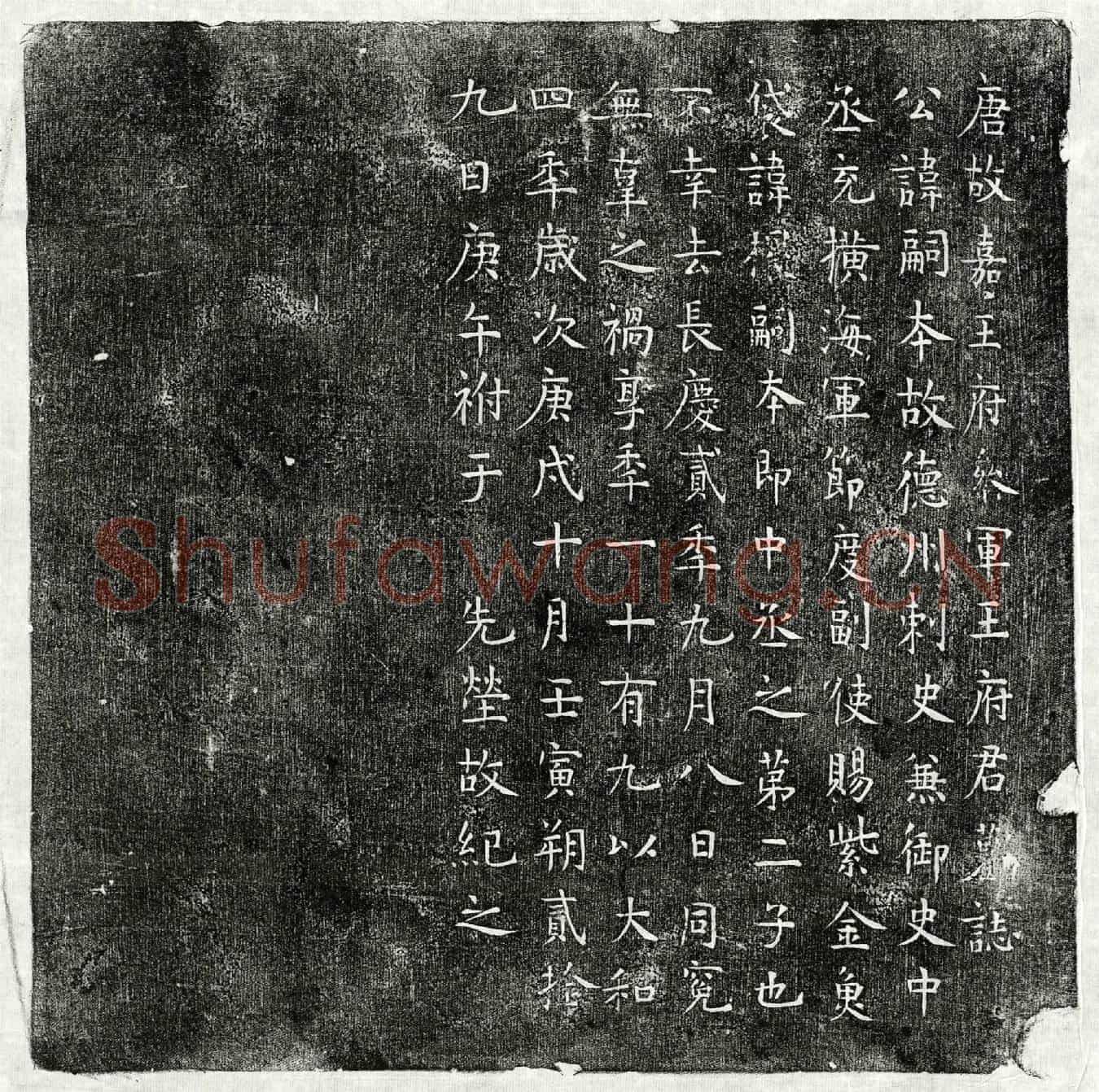 唐王嗣本墓誌(唐故嘉王府参军王府君墓誌)